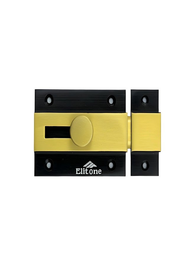 ELITONE Latch Lock Tower Bolt for Door Security,Home, Bathroom, Kitchen,Office (Baby Latch)(Pack of 6,Z Black + Gold, 3 inch) - Image 4